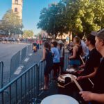 Trommler begleiten den Stadtlauf