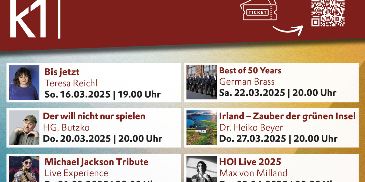Veranstaltungshighlights im k1