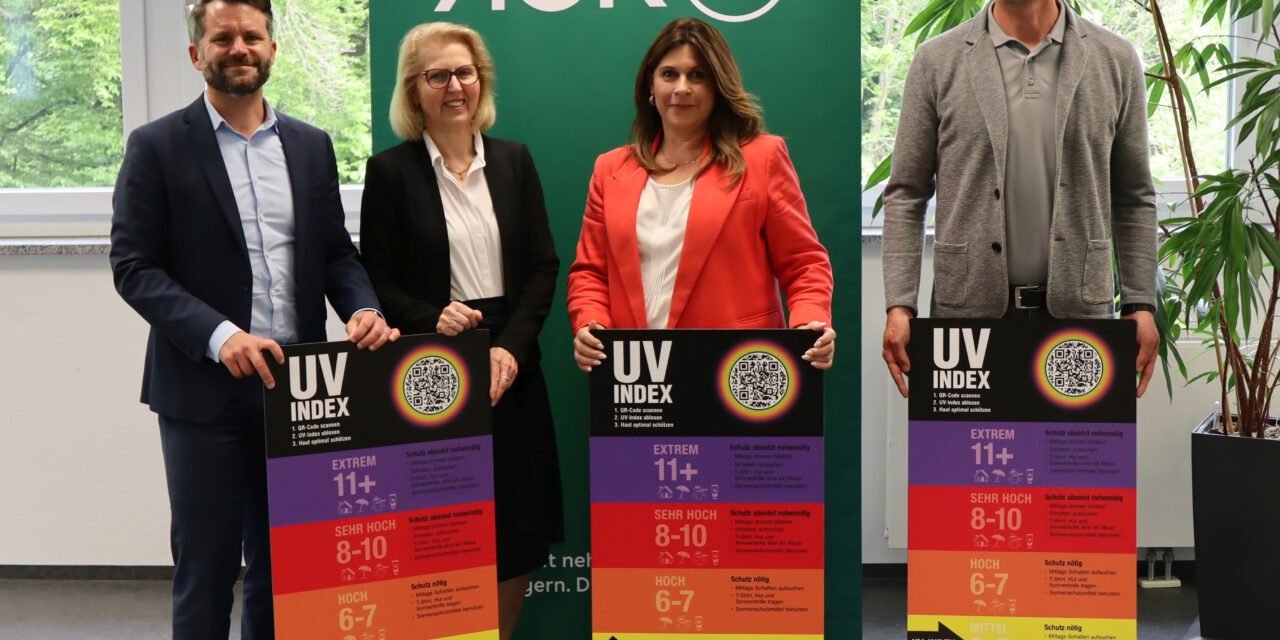 UV-Index-Tafel für das Franz-Haberlander-Freibad Traunreut