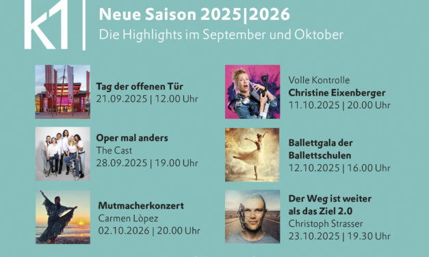 Kulturauftakt mit Tiefgang, Tempo und Tutu – das k1 startet in die neue Spielzeit
