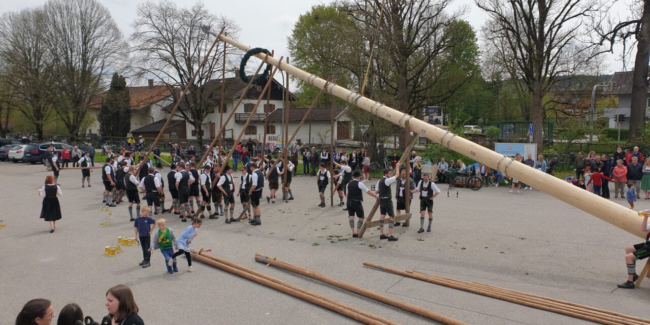 Maibaumaufstellen vom  Dirndl- und Arbeiterverein Stein