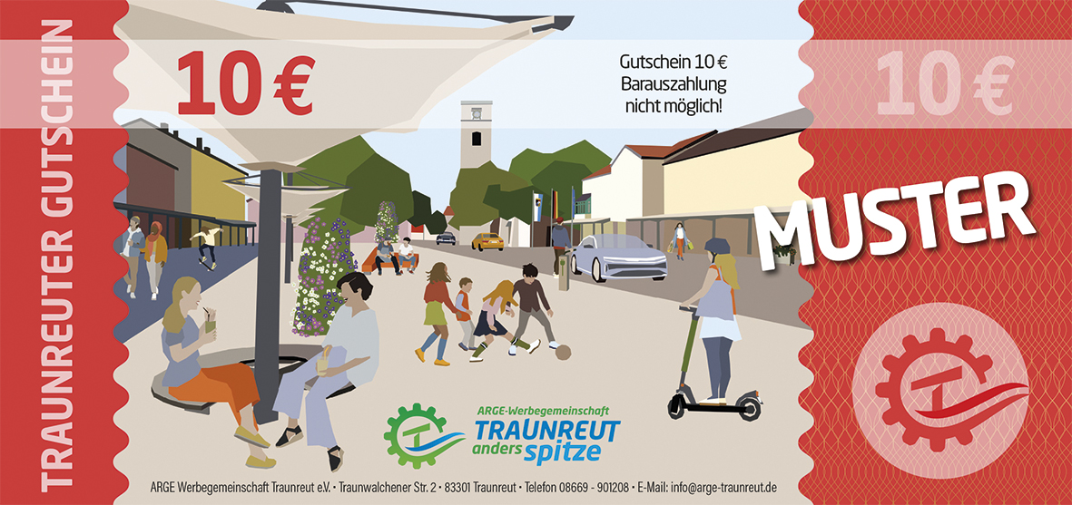 Traunreuter Stadtgutschein der ARGE Werbegemeinschaft